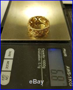 James Avery Retired 14k DogWood flower ring Sz7 solid Gold