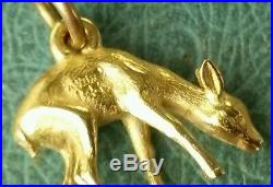 James Avery Retired 14k Fawn -Deer- Bambi-Doe charm mint condition uncut ring