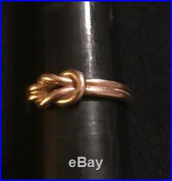 James Avery Retired 14k Gold Lovers Knot Band Ring Size 6.25