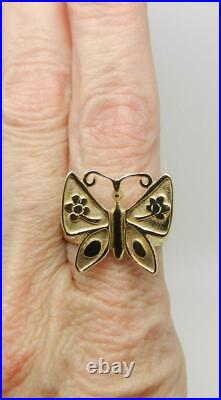 James Avery Retired 14k Gold Mariposa Butterfly Ring Size 7.75 Rare Lb3215