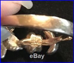 James Avery Retired 14k Gold Ring 3D Bee & Flowers Size 8-8.25