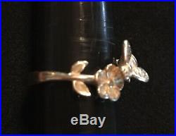 James Avery Retired 14k Gold Ring 3D Bee & Flowers Size 8-8.25