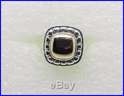 James Avery Retired 14k Gold Sterling Silver Square Beaded Dome Ring Lb-c1508