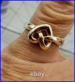 James Avery Retired 14k Heart Knot Ring Size7.75 Very Fun to Wear