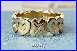 James Avery Retired 14k Heart & X Ring Sz 10