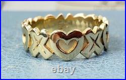 James Avery Retired 14k Heart & X Ring Sz 10