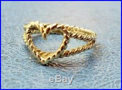 James Avery Retired 14k Twisted Rope Heart Ring Size 7