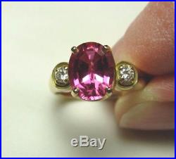 James Avery Retired 18K Contessa Lab Pink Sapphire & Diamond Ring Sz 5.5 Rare