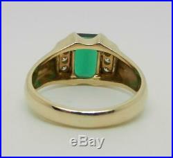 James Avery Retired 18k Gold Barcelona Emerald Diamond Ring Size 6.75 Lb3015