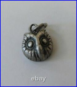 James Avery Retired 3D Sterling Owl Face Head Cut Ring Charm