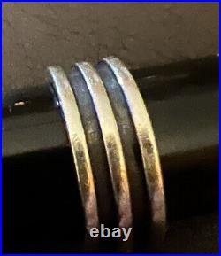 James Avery Retired 3-Row Unity Men's Band Ring Solid Sterling Silver Excellent