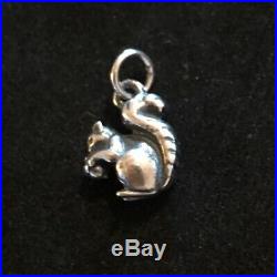 James Avery Retired 3d Squirrel Charm Sterling Silver Jump Ring Uncut