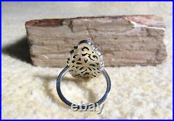 James Avery Retired 925 Sterling Full Bloom Tracery Scrolled Floral Ring Size 10