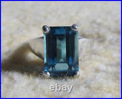 James Avery Retired 925 Sterling Silver Blue Topaz Bella Ring Size 6.5