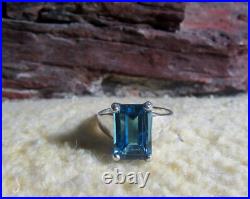 James Avery Retired 925 Sterling Silver Blue Topaz Bella Ring Size 6.5