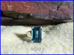 James Avery Retired 925 Sterling Silver Blue Topaz Bella Ring Size 6.5