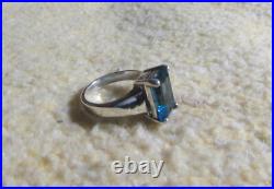 James Avery Retired 925 Sterling Silver Blue Topaz Bella Ring Size 6.5
