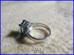James Avery Retired 925 Sterling Silver Blue Topaz Bella Ring Size 6.5