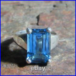 James Avery Retired 925 Sterling Silver Blue Topaz Bella Ring Size 6.5