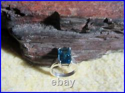 James Avery Retired 925 Sterling Silver Blue Topaz Bella Ring Size 6.5