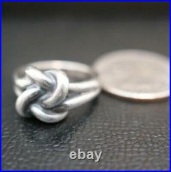 James Avery Retired 925 Sterling Silver Bold Lovers Knot Ring Size 6