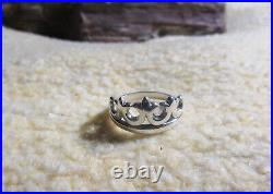 James Avery Retired 925 Sterling Silver Crown Ring Size 9