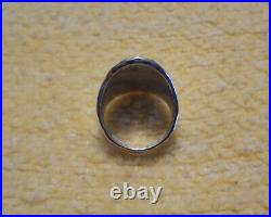 James Avery Retired 925 Sterling Silver Hammered Oval Ring Size 7.5