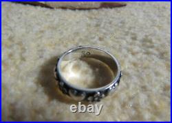 James Avery Retired 925 Sterling Silver Hearts & Flowere Ring Size 7