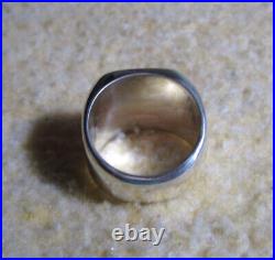James Avery Retired 925 Sterling Silver Men's Signet Engraving Ring Size 10.0