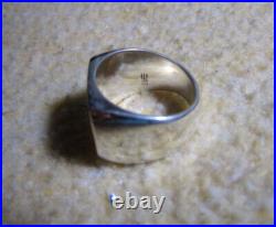 James Avery Retired 925 Sterling Silver Men's Signet Engraving Ring Size 10.0