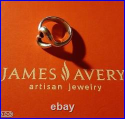 James Avery Retired. 925 Sterling Silver Open Heart Ring Size 8.5