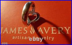 James Avery Retired. 925 Sterling Silver Open Heart Ring Size 8.5