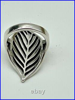 James Avery Retired 925 Sterling Silver Open Leaf Ring Size 6 (Avery 60 YRS)