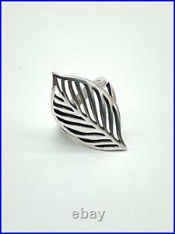 James Avery Retired 925 Sterling Silver Open Leaf Ring Size 6 (Avery 60 YRS)