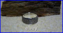 James Avery Retired 925 Sterling Silver Triple Beaded Band Ring Size 14.5