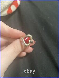 James Avery Retired Abounding Heart Ring Size 7 925