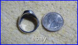 James Avery Retired Alpha & Omega 925 Sterling Silver & 14k Gold Ring Size 8.5