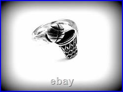 James Avery Retired Basketball Ring Sterling Silver Vintage Size 6.5