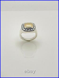 James Avery Retired Beaded Square Dome Ring 14ky 7 S/s Size 6.50