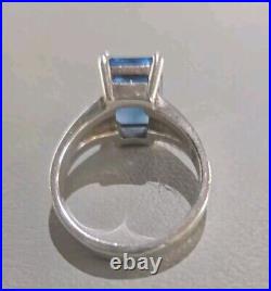 James Avery Retired Bella Blue Topaz Ring Sz 7.5