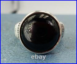 James Avery Retired Black Onyx Bead Ring Sz7 Good condition