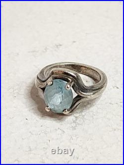 James Avery Retired Blue Topaz Adriana Sterling Silver Ring Size 4.5 James Avery Retired Blue Topaz Adriana Sterling Silver Ring Size 4.5