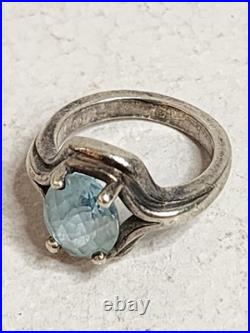 James Avery Retired Blue Topaz Adriana Sterling Silver Ring Size 4.5 James Avery Retired Blue Topaz Adriana Sterling Silver Ring Size 4.5
