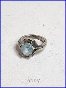 James Avery Retired Blue Topaz Adriana Sterling Silver Ring Size 4.5 James Avery Retired Blue Topaz Adriana Sterling Silver Ring Size 4.5