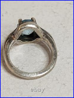 James Avery Retired Blue Topaz Adriana Sterling Silver Ring Size 4.5 James Avery Retired Blue Topaz Adriana Sterling Silver Ring Size 4.5
