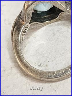James Avery Retired Blue Topaz Adriana Sterling Silver Ring Size 4.5 James Avery Retired Blue Topaz Adriana Sterling Silver Ring Size 4.5