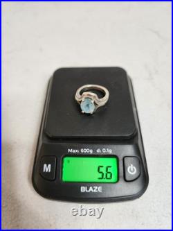 James Avery Retired Blue Topaz Adriana Sterling Silver Ring Size 4.5 James Avery Retired Blue Topaz Adriana Sterling Silver Ring Size 4.5