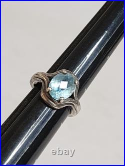 James Avery Retired Blue Topaz Adriana Sterling Silver Ring Size 4.5 James Avery Retired Blue Topaz Adriana Sterling Silver Ring Size 4.5