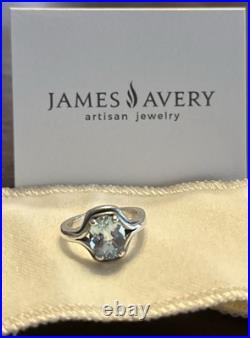 James Avery Retired Blue Topaz Adriana Sterling Silver Ring Size 5 1502125