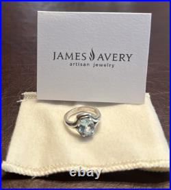 James Avery Retired Blue Topaz Adriana Sterling Silver Ring Size 5 1502125
